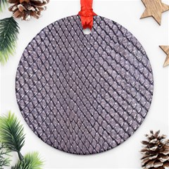 Silver Snake Skin Ornament (round)  by trendistuff