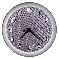 Silver Snake Skin Wall Clocks (silver)  by trendistuff