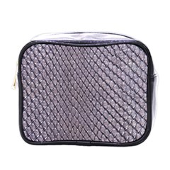 Silver Snake Skin Mini Toiletries Bags by trendistuff