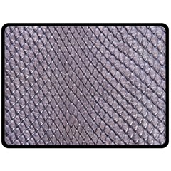 Silver Snake Skin Fleece Blanket (large)  by trendistuff