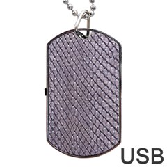 Silver Snake Skin Dog Tag Usb Flash (one Side) by trendistuff