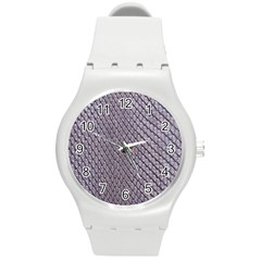 Silver Snake Skin Round Plastic Sport Watch (m) by trendistuff