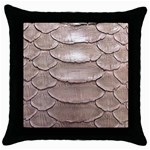 SCALY LEATHER Throw Pillow Cases (Black)