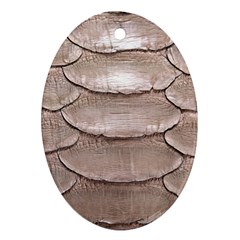 Scaly Leather Oval Ornament (two Sides) by trendistuff