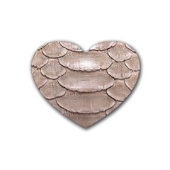 Scaly Leather Heart Coaster (4 Pack)  by trendistuff