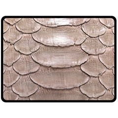 Scaly Leather Fleece Blanket (large)  by trendistuff