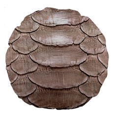 Scaly Leather Large 18  Premium Round Cushions by trendistuff