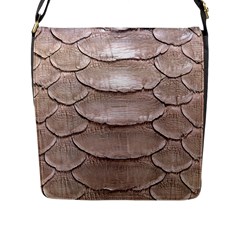 Scaly Leather Flap Messenger Bag (l)  by trendistuff