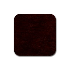 Reddish Brown Fur Rubber Square Coaster (4 Pack)  by trendistuff