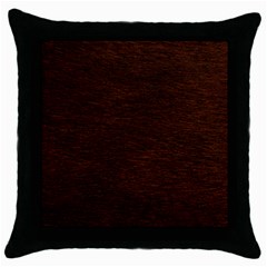 Reddish Brown Fur Throw Pillow Cases (black) by trendistuff