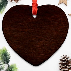 Reddish Brown Fur Heart Ornament (2 Sides) by trendistuff