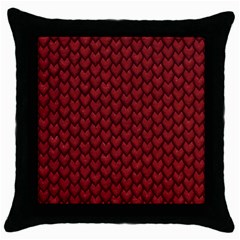 Red Reptile Skin Throw Pillow Cases (black) by trendistuff