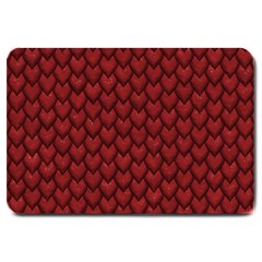 Red Reptile Skin Large Doormat  by trendistuff