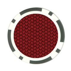 Red Reptile Skin Poker Chip Card Guards by trendistuff