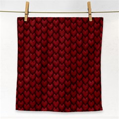 Red Reptile Skin Face Towel by trendistuff