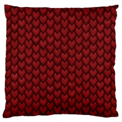 Red Reptile Skin Standard Flano Cushion Cases (one Side)  by trendistuff