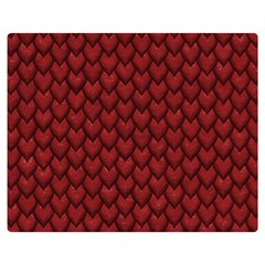 Red Reptile Skin Double Sided Flano Blanket (medium)  by trendistuff