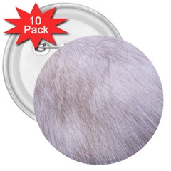 Rabbit Fur 3  Buttons (10 Pack)  by trendistuff