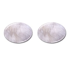 Rabbit Fur Cufflinks (oval) by trendistuff