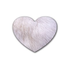 Rabbit Fur Heart Coaster (4 Pack)  by trendistuff