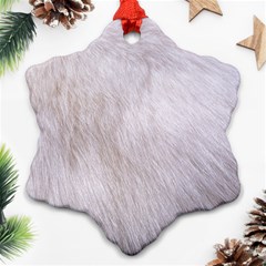 Rabbit Fur Snowflake Ornament (2-side) by trendistuff