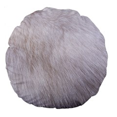 Rabbit Fur Large 18  Premium Flano Round Cushions by trendistuff