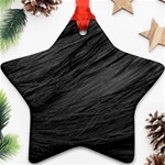 LONG HAIRED BLACK CAT FUR Ornament (Star) 