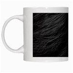 LONG HAIRED BLACK CAT FUR White Mugs