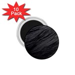 LONG HAIRED BLACK CAT FUR 1.75  Magnets (10 pack) 