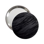 LONG HAIRED BLACK CAT FUR 2.25  Handbag Mirrors