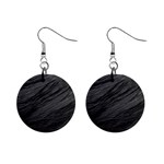 LONG HAIRED BLACK CAT FUR Mini Button Earrings