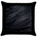 LONG HAIRED BLACK CAT FUR Throw Pillow Cases (Black)