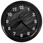 LONG HAIRED BLACK CAT FUR Wall Clocks (Black)