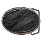 LONG HAIRED BLACK CAT FUR Belt Buckles