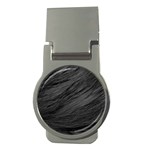 LONG HAIRED BLACK CAT FUR Money Clips (Round) 