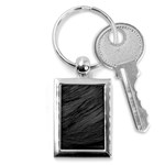 LONG HAIRED BLACK CAT FUR Key Chains (Rectangle) 