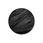 LONG HAIRED BLACK CAT FUR Magnet 3  (Round)