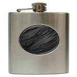 LONG HAIRED BLACK CAT FUR Hip Flask (6 oz)