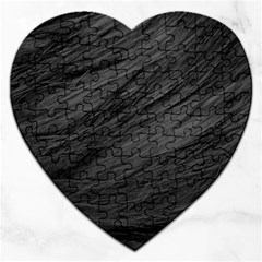 Long Haired Black Cat Fur Jigsaw Puzzle (heart) by trendistuff