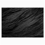 LONG HAIRED BLACK CAT FUR Large Glasses Cloth (2-Side) Front