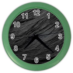 Long Haired Black Cat Fur Color Wall Clocks by trendistuff