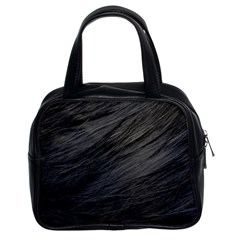 Long Haired Black Cat Fur Classic Handbags (2 Sides) by trendistuff