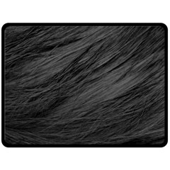 Long Haired Black Cat Fur Fleece Blanket (large)  by trendistuff