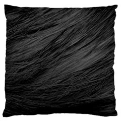 Long Haired Black Cat Fur Large Cushion Cases (two Sides)  by trendistuff