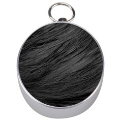 Long Haired Black Cat Fur Silver Compasses by trendistuff