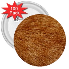 Light Brown Fur 3  Buttons (100 Pack)  by trendistuff