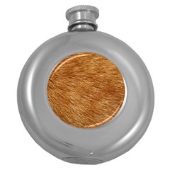 Light Brown Fur Round Hip Flask (5 Oz) by trendistuff