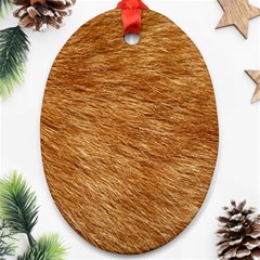 Light Brown Fur Oval Ornament (two Sides) by trendistuff