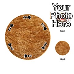 Light Brown Fur Playing Cards 54 (round)  by trendistuff