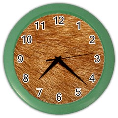 Light Brown Fur Color Wall Clocks by trendistuff